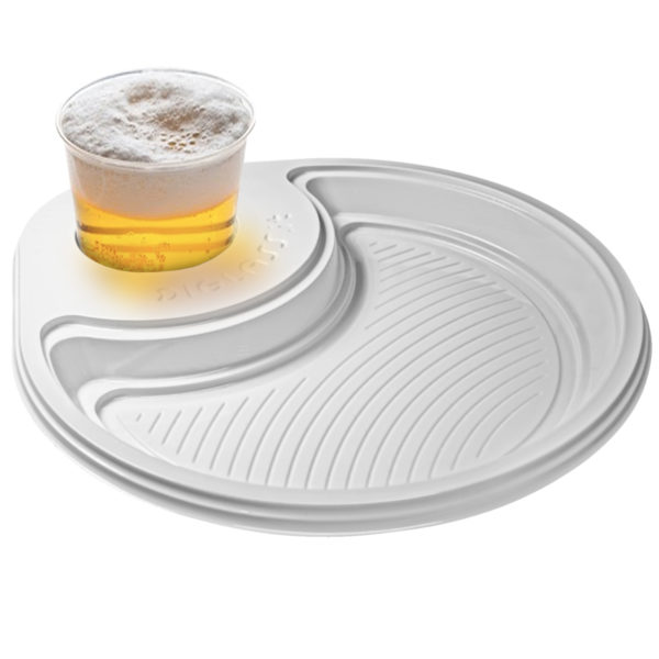 30 piatti, linea Party Monoscomparto Bianchi (55-MONO-B)