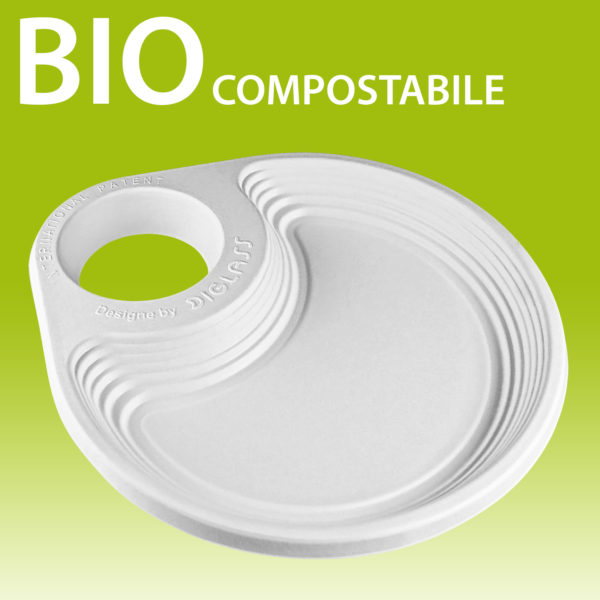 Piatto porta bicchiere BIO compostabile riciclabile