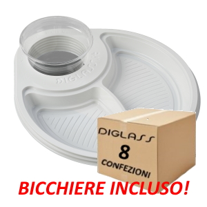 Deluxe Biscomparto Bianchi - 240 piatti spedizione gratuita!